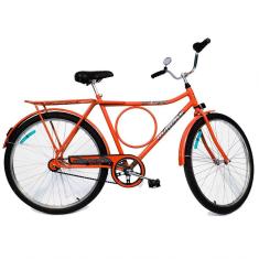 Bicicleta Monark Barra Circular Urbana Aro 26 Quadro em Aço sem Marcha Vermelho