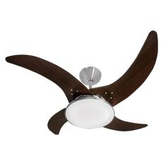 Ventilador De Teto Mareiro Led 4 Pás Aço E Tabaco Tron 