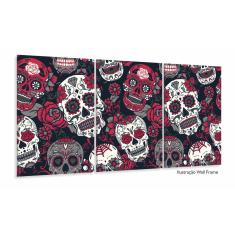 Quadro Decorativo 120x60 Sala Quarto Arte Caveira Mexicana 1