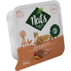 Ração Úmida Nats Cubos de Frango com Vegetais para Gatos Adultos - 100 g