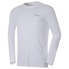 Camiseta Columbia Neblina Manga Longa Masculina - Branca G