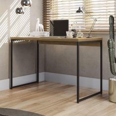 Mesa para Escritório Escrivaninha Secretaria 118cm Industrial Kappesberg Freijó/Preto Fosco