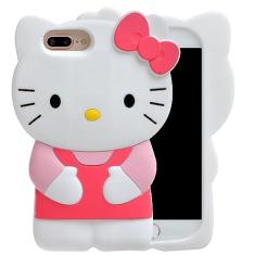 MONEHOYSY Capa de desenho animado para iPhone 8/7/6 Plus 5,5 polegadas, moda fofa 3D Kawaii silicone macio animal protetor gel à prova de choque capa traseira de gel à prova de choque para crianças