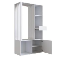 Guarda Roupas Closet Gaveta Cabideiro 2 Prateleiras e Porta