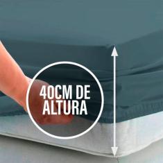 Lençol Casal 40cm c/ Elástico na Volta Toda Percal Flex 400 Fios - Dry