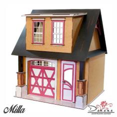 Casa Bonecas Escala Barbie Com Garagem Milla Eco Darama - Indústria Fe