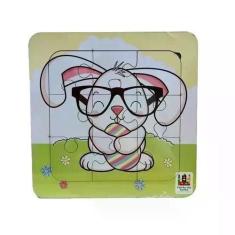 Quebra-Cabeça 9 Peças Coelho Em Madeira - Eduka Brink