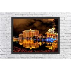 Quadro Decorativo Cidade Las Vegas Salas Decorações Com Moldura - Vita
