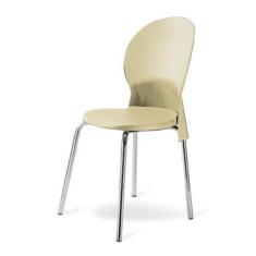 Cadeira Base Cromada Linha Polipropileno Milano Bege - Design Office