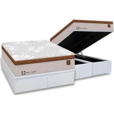 Cama Box Baú King: Colchão Molas Sealy Lfk Sealy Royal Comfort Plus + Base White(193X203)