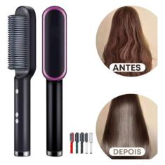 Chapinha Escova Alisadora Alisa Cabelo Sem Danificar Os Fios - VLPECOM
