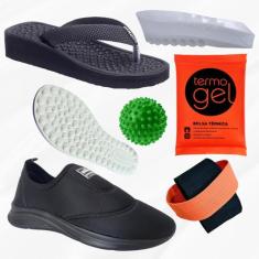 Tênis Feminino Ortopédico + Chinelo Para Esporão e Facite Plantar + Ki