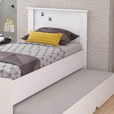 Cama Bibox Solteiro Cimol Bianca 100% mdf - Branca