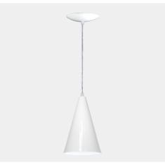 Lustre Cone em Alumínio - Cor Branco