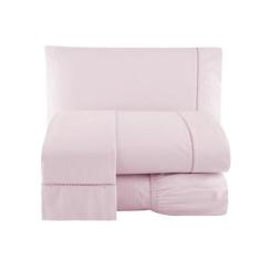 Jogo De Lençol Queen Size 4 Peças Percal 600 Fios Rosê - Armazém do En