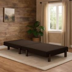 Cama Portátil Dobrável Solteiro 188x88 Pés de Madeira - LV - LV MÓVEIS