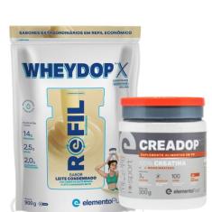 Combo Wheydop 3W 900g + Creatina 100% monohidratada 300g Elemento Puro