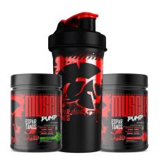 Kit 2x Pré Treino Muscle Pump 300g + Shaker - Espartanos-Unissex