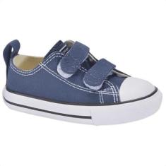 Tênis Infantil Converse All Star Original Chuck Taylor 2v Seasonal Tiras Auto Colantes Estiloso-Masculino