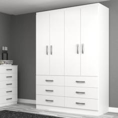 Guarda Roupa Casal 4 Portas 6 Gavetas Treviso Yescasa
