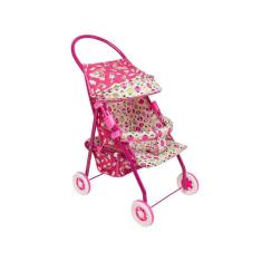 Carrinho De Boneca Bebê Elise Brinquedos Oliveira Rosa 73Cm