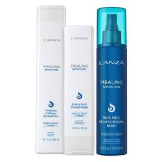 Lanza Healing Moisture Kit Shampoo Condicionador E Leave-In