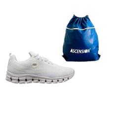 Kit Tênis Leve Academia Lege Asc Mochila Saco Azul Basic Top-Unissex