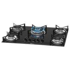 Cooktop a Gás 5 Bocas Vidro Preto Fischer Bivolt 1743-5733