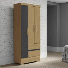Guarda-Roupa Solteiro 3 Portas 2 Gavetas com Pés Coimbra Aramóveis, At