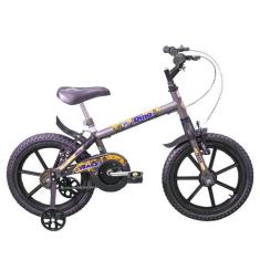 Bicicleta TK3 Track Dino Infantil Aro 16, 16", Grafite, 10"