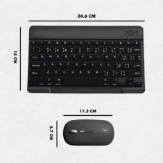 Teclado Sem Fio Bluetooth Recarregável Com Mouse - Genérico