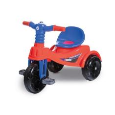 Triciclo Infantil de Pedal Com Buzina Calesita, Vermelho