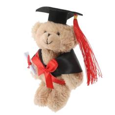 ERINGOGO Doutorado Urso De Pelúcia Mini Urso De Graduação Bicho De Pelúcia Macio Para Festa De Graduação Favor Marrom