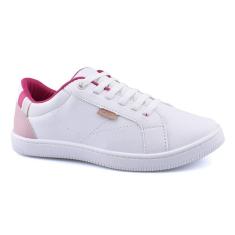 Tenis Slip On Branco  Flamingo Rosa Godiva 333935
