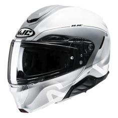 Capacete Hjc Rpha 91 Combust Branco E Chumbo, 56, Branco / Chumbo