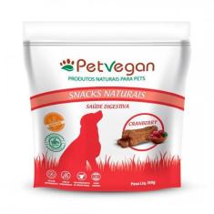 Petisco Snack PetVegan Saúde Digestiva Para Cães Sabor Cranberry 150g
