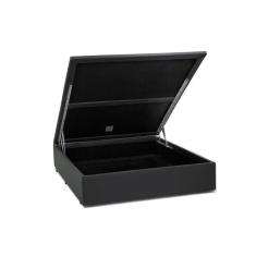 Cama Box Baú Blindado Casal Extremo Reforçado Homequeen Sintético Cinza 41x138x188