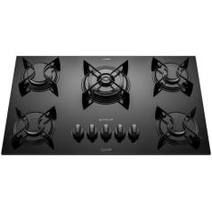Cooktop 5 Bocas U Top com Mesa de Vidro e Tripla Chama Atlas, Preto, B