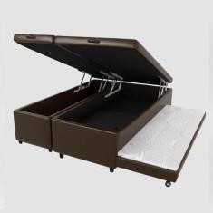 Cama Box Bau Viuvo Com Auxiliar Semi Ortopedica material sintético (1.