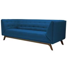 Sofá Temak 210cm Veludo Azul Gran Belo
