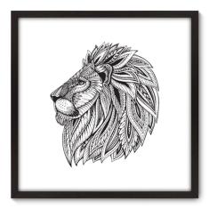 Quadro Decorativo - Lobo - 70cm x 70cm - 023qnsdp