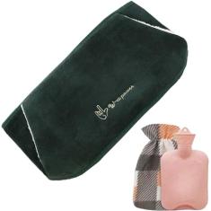 Garrafa de água quente com capa de cintura macia para aquecer as mãos Bolsa de água quente para cólicas menstruais Pescoço Ombro Alívio da dor nas costas Bolsa de água presente para mulheres meninas /