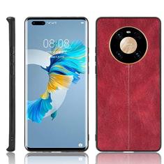 Capa adequada para Huawei Mate 40 Pro, capa de celular estilo couro, proteção robusta 360° protege seu telefone capa de cor retrô para Huawei Mate 40 Pro