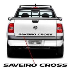 Faixa Tampa Traseira Saveiro Cross 2011 A 2013 Adesivo Preto - Resitan