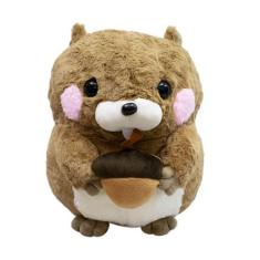 Esquilo Marrom Segurando Noz 21Cm - Pelúcia - Foffylandia