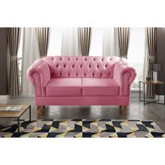 Sofá 2 Lugares Decoração Sara Recepção Dom Pedro Chesterfield - BELLA 