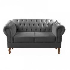 Sofá Dom Pedro 2 Lugares Chesterfield Namoradeira Captonê Bella Decor,