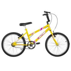 Bicicleta Aro 20 Ultra Bikes Feminina Freios V-Brake, Amarelo, Aro 20