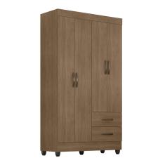 Roupeiro Lite 4 Portas 2 Gavetas Guarda-Roupa Solteiro