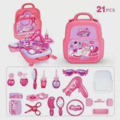 Brinquedo Kit Maleta cabelereira infantil salão de beleza